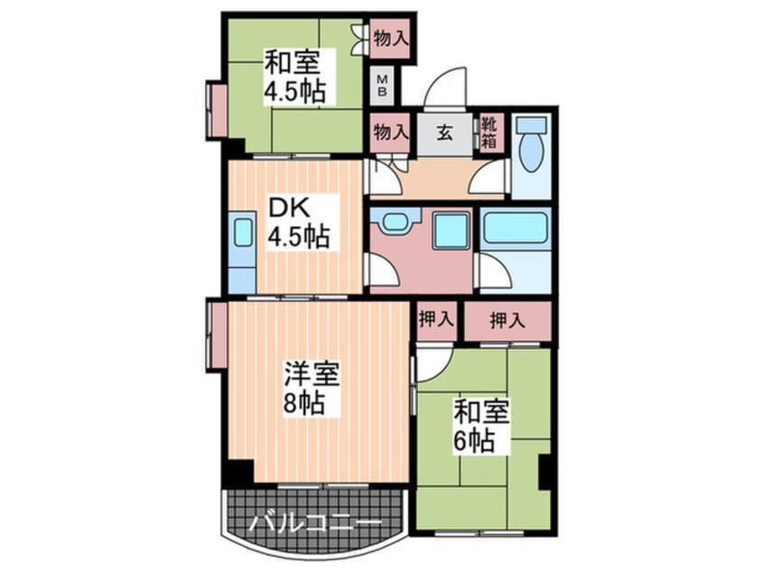 間取図 サニ－ライフ高須