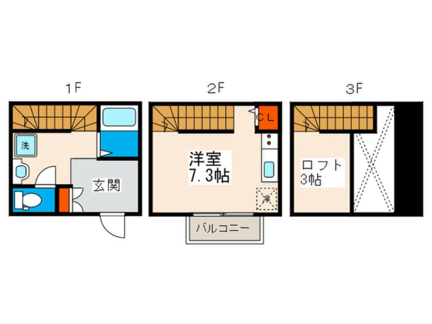 間取図 Duplest 十日市