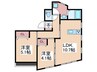 アリエッタ広島駅前 2LDKの間取り