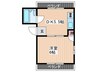 山根ビル 1DKの間取り