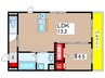Sun　West 1LDKの間取り