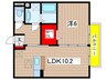 プレミールＵⅡ 1LDKの間取り