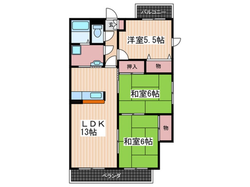 間取図 コルティーレ城山