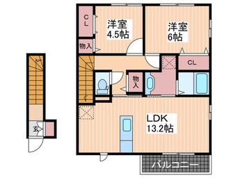 間取図 フローラル清水　A棟