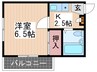 ｃｈｒｏｍａ　ｂ．Ｌ．Ｄ 1Kの間取り
