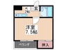 ｃｈｒｏｍａ　ｂ．Ｌ．Ｄ 1Kの間取り