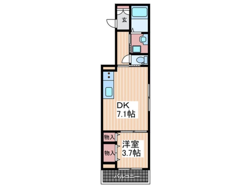 間取図 L.crew舟入