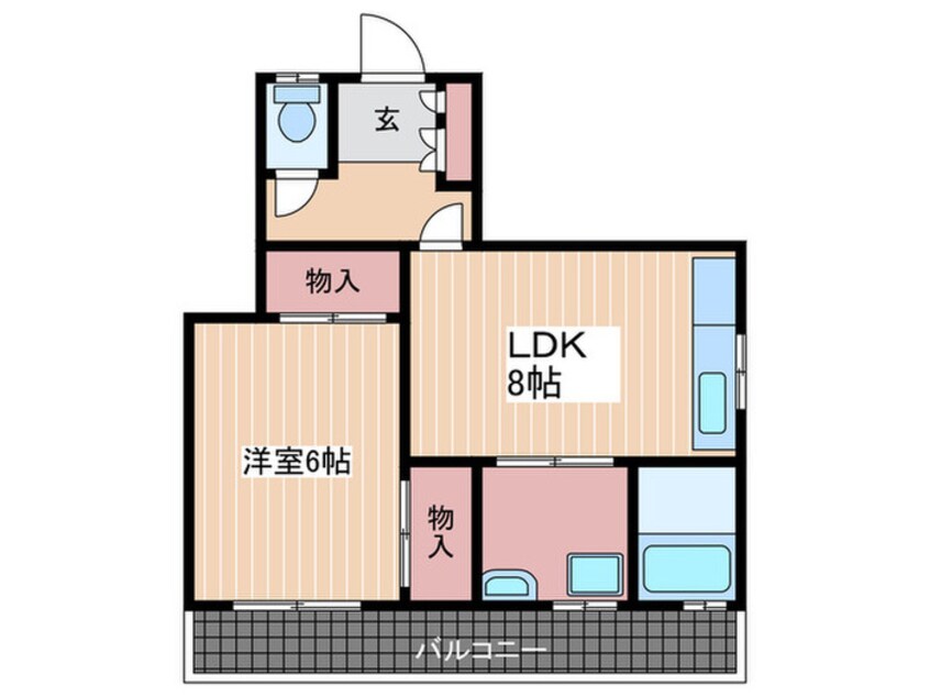 間取図 境田アパ－ト