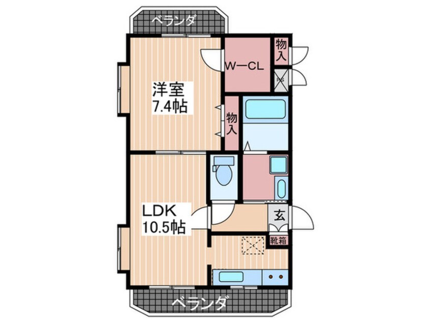 間取図 コンフォ－ト旭橋