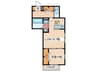 D-ROOM高須２丁目　B棟 1LDKの間取り