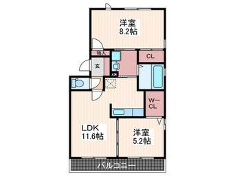 間取図 Ａｓｕｋａ　Ｂ棟