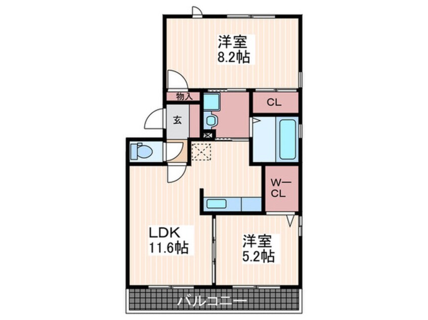 間取図 Ａｓｕｋａ　Ｂ棟
