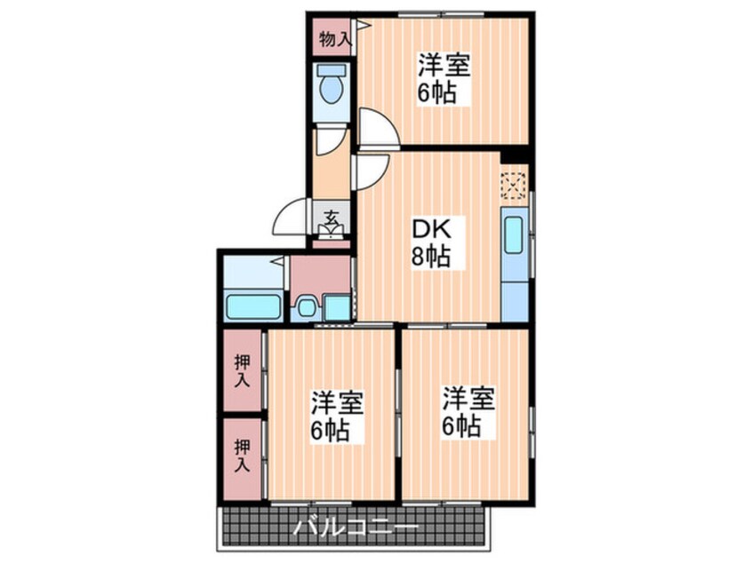 間取図 サンドミ－ル西口