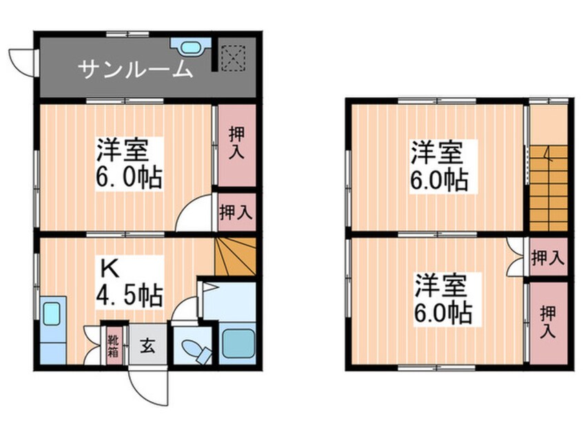 間取図 石原アパート3号室