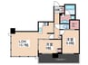 シティタワー広島（４１０２） 2LDKの間取り