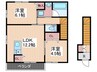 エルセージュB棟 2LDKの間取り
