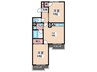 山本マンション 2DKの間取り