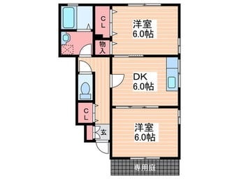 間取図 ヴィラ住吉Ｂ棟