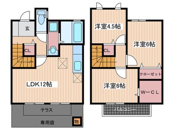 間取図 ラヴィエベール三樹A棟