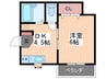 パルコ中央北棟 1DKの間取り