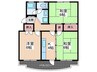新田マンション 3Kの間取り