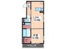 グローリアKⅠ棟 1LDKの間取り