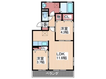 間取図 ルクプルＡ棟
