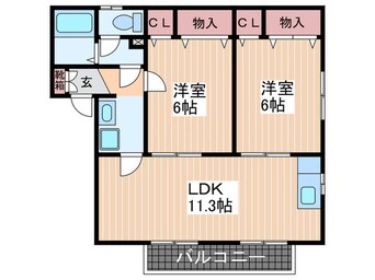 間取図 レジデンス和　B棟