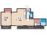 フロ－ラＫｏｉ 1LDKの間取り