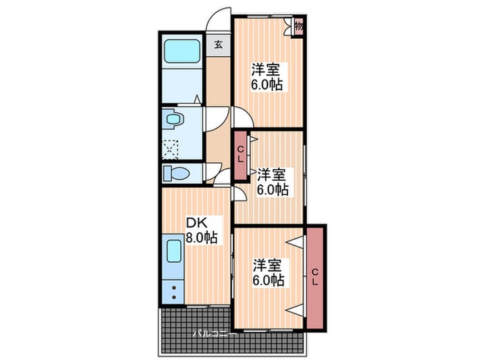 間取り図 熊野第一コーポ(404)