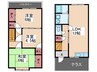 野村コーポB 3LDKの間取り