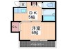 ドミールヒシヤ 1DKの間取り