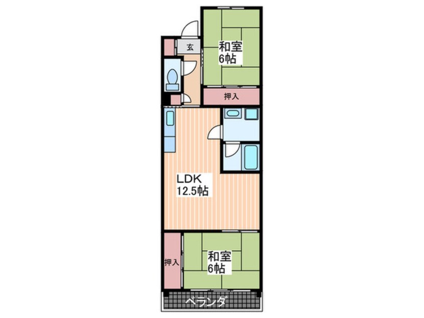 間取図 フレンドシップ三沢