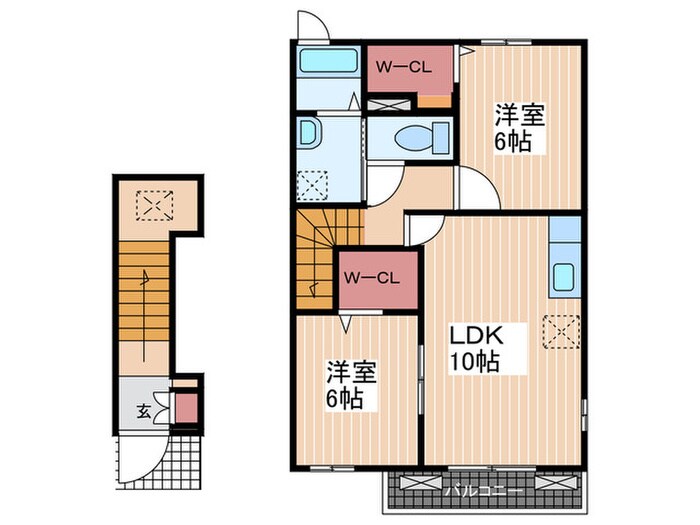 間取り図 α　ＩＣＨＩＳＡＫＯ　Ｂ