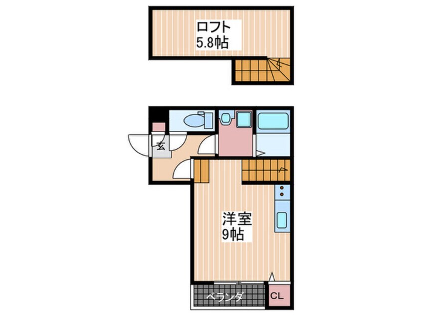 間取図 Ｍａｉｓｏｎｅｔｉｃ舟入本町