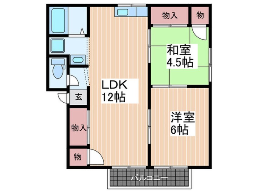 間取図 フォルム利松Ｂ棟