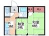 つむらビル 2Kの間取り