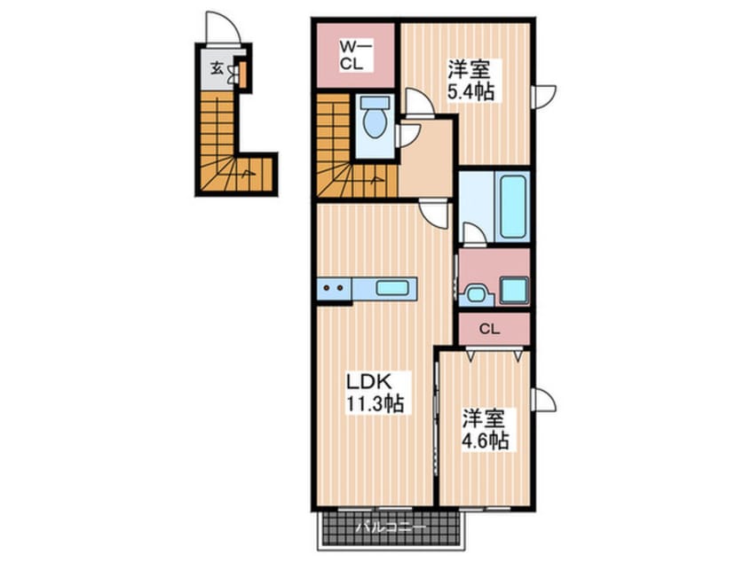 間取図 ラフォーレKishino