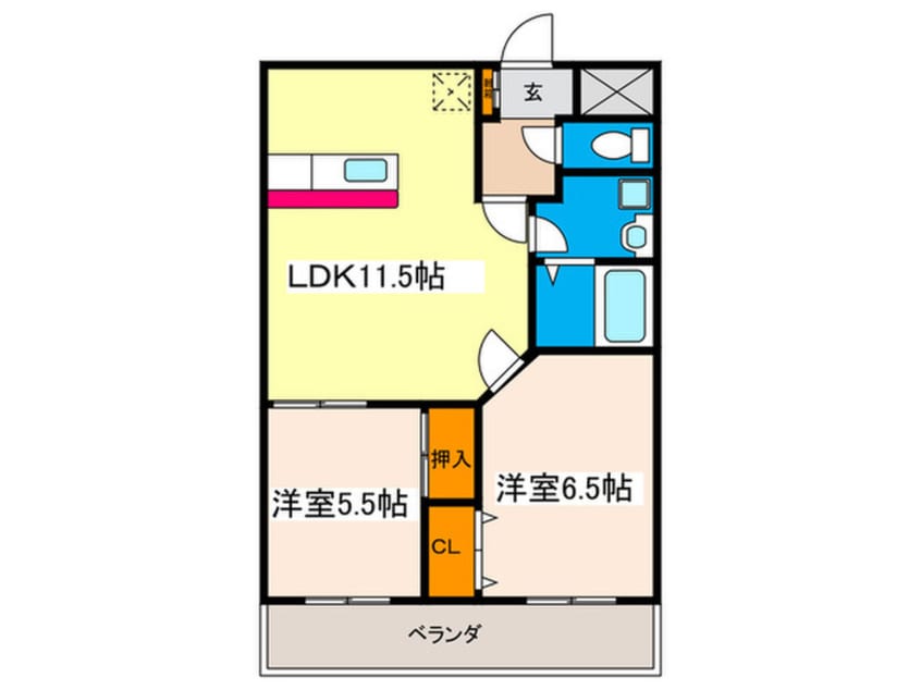 間取図 グレ－スＫ・Ⅱ