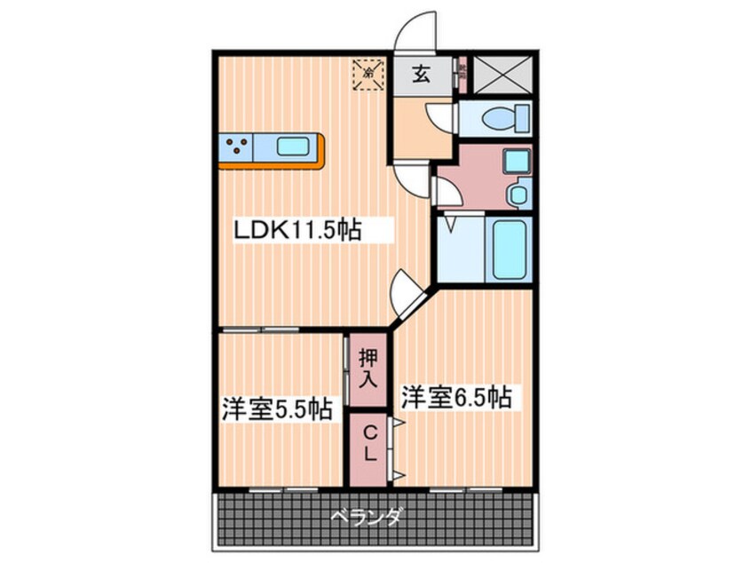 間取図 グレ－スＫ・Ⅱ