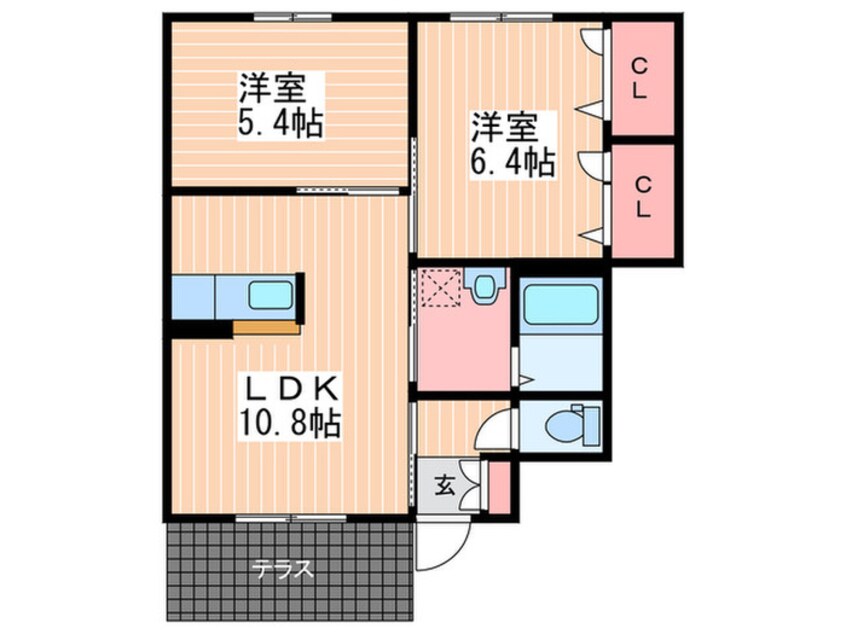 間取図 スカイロードB棟