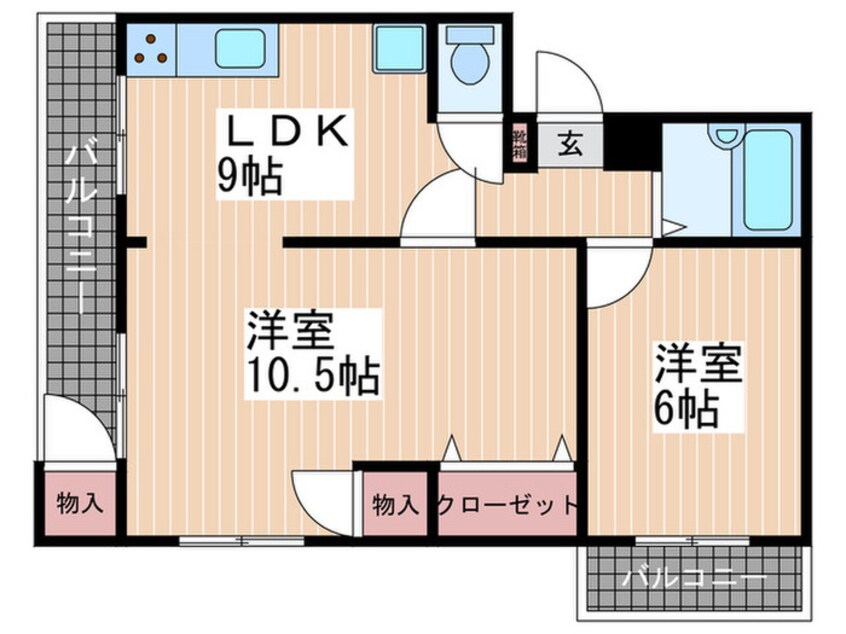 間取図 アズサコーポ