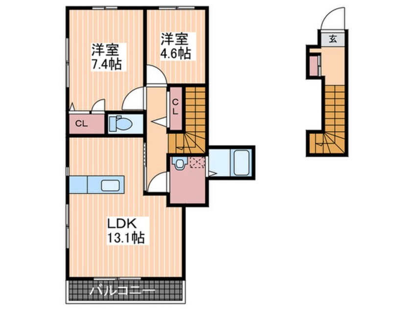 間取図 シャーメゾン亀山