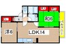 グリーンヒルズ　１号館 2LDKの間取り