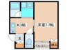 EBBA　VILLAGE 1Kの間取り