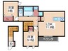 GROVE 2LDKの間取り