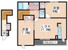 グラ－スプラシ－ド 2LDKの間取り