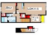 ベース 1LDKの間取り