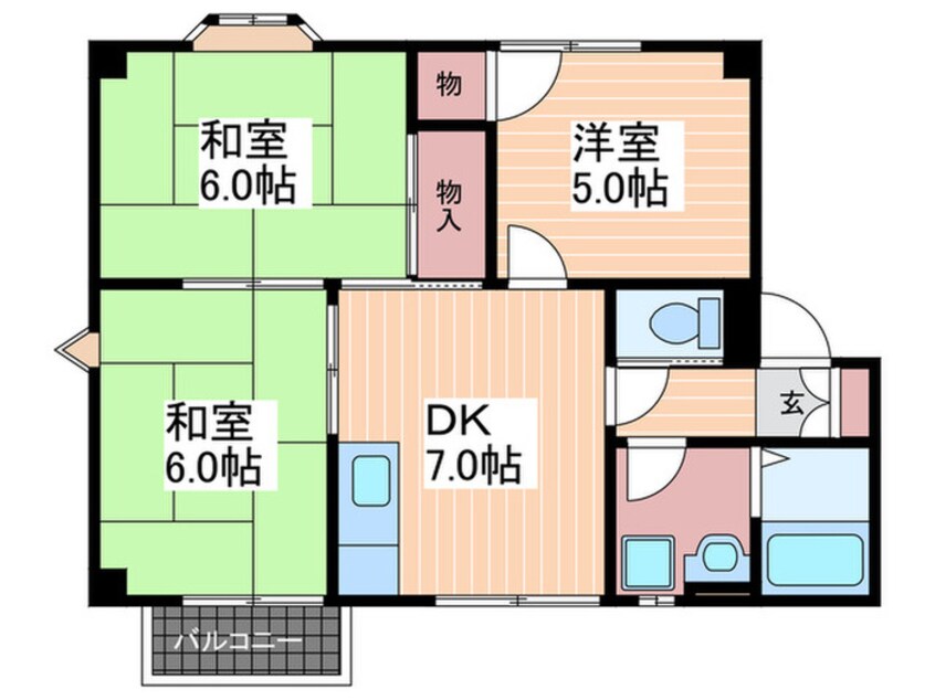 間取図 プラド－ル佐方