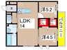 サンコートHIKARI 2LDKの間取り
